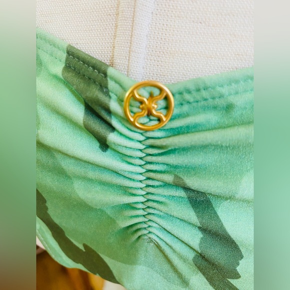 Brazilian Monokini | Green & Gold | Scrunch Butt | S - Picture 9 of 16